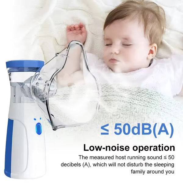 Rechargeable Portable Mesh Nebulizer – Silent Ultrasonic Atomizer for Home & Travel