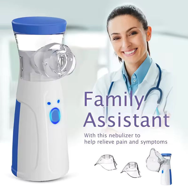 Rechargeable Portable Mesh Nebulizer – Silent Ultrasonic Atomizer for Home & Travel