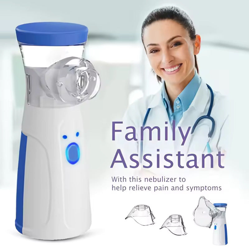 Rechargeable Portable Mesh Nebulizer – Silent Ultrasonic Atomizer for Home & Travel