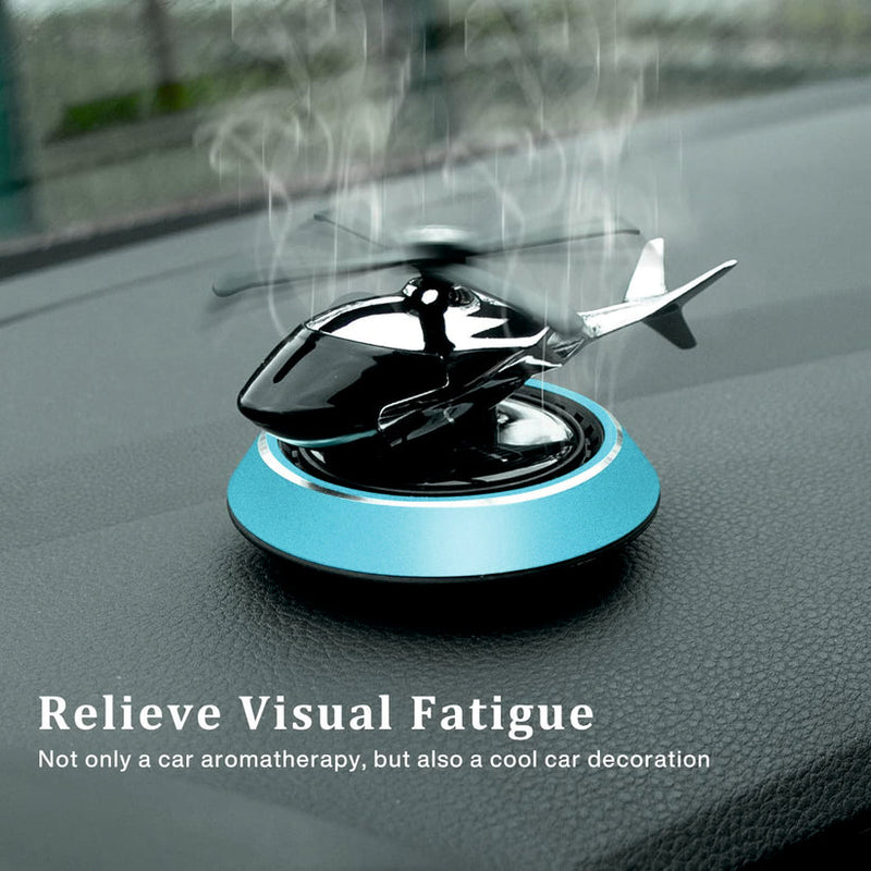 Helicopter Design Solar Powered Rotating Fan Car Air Freshener