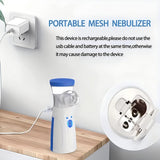 Rechargeable Portable Mesh Nebulizer – Silent Ultrasonic Atomizer for Home & Travel