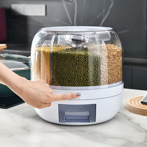 6-Grid Rotating Food Dispenser